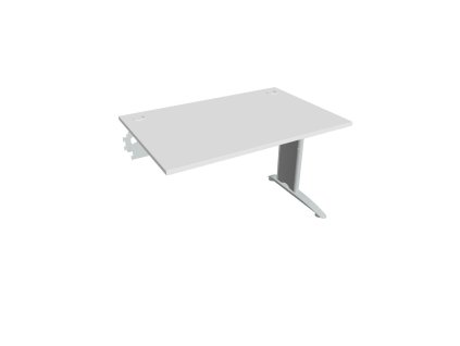 Pracovný stôl Flex, 120x75,5x80 cm, biely/kov