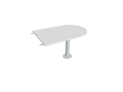 Doplnkový stôl Flex, 120x75,5x80 cm, biela/kov