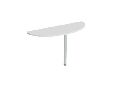 Doplnkový stôl Gate, 120x75,5x40 cm, biely/kov