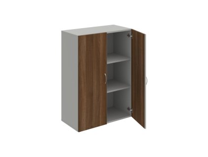 Policová skriňa Drive, 80x111x42 cm, orech/sivá
