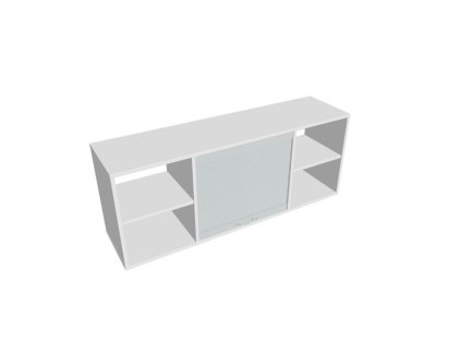 Závesná skriňa Strong, biela, zámok