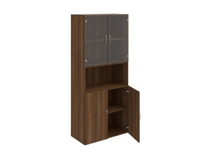 Policová skriňa Drive, 80x185x42 cm, orech/orech