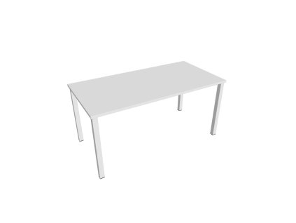 Rokovací stôl Uni, 160x75,5x80 cm, biela/biela