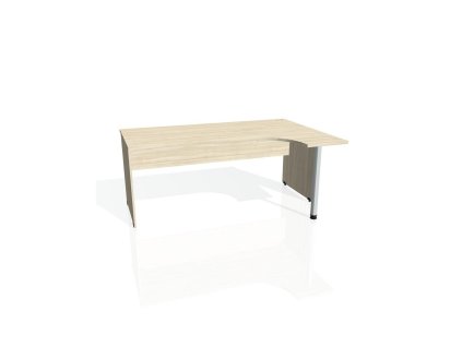 Pracovný stôl Gate, ergo, ľavý, 180x75,5x120 cm, agát/agát