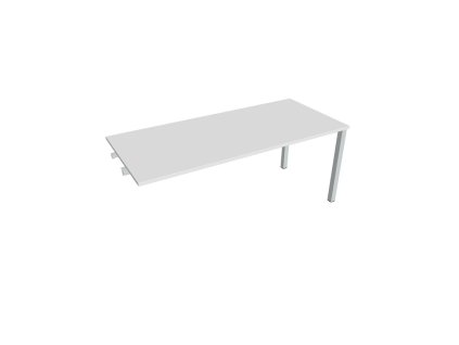 Rokovací stôl Uni k pozdĺ. reťazeniu, 180x75,5x80 cm, biela/sivá