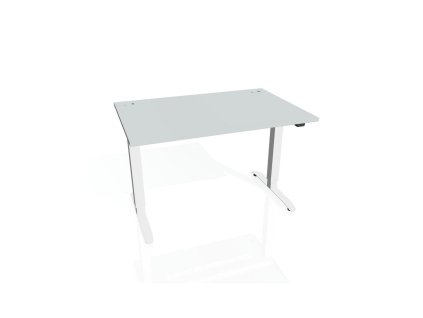 Pracovný stôl Motion, ZO, 2S, 120x70,5-120,5x80 cm, sivá/biela