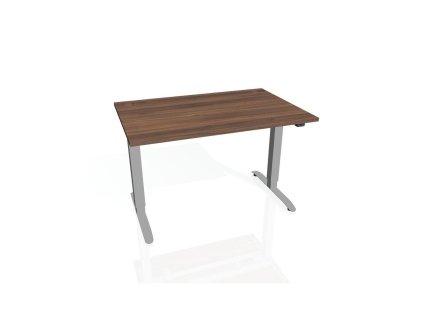 Pracovný stôl Motion, ZO, 2S, 180x70,5-120,5x80 cm, orech/sivá