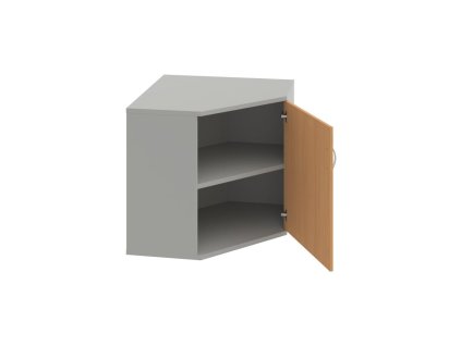 Policová skriňa Strong , 80x76,8x40 cm, buk/sivá