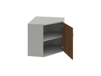 Policová skriňa Strong P, 80x76,8x40 cm, orech/sivá