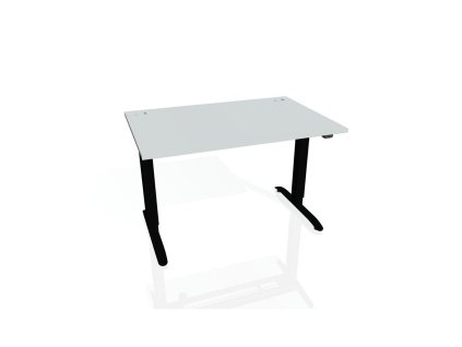 Pracovný stôl Motion, ZO, 3S, 180x61 - 128x80 cm, sivá/čierna