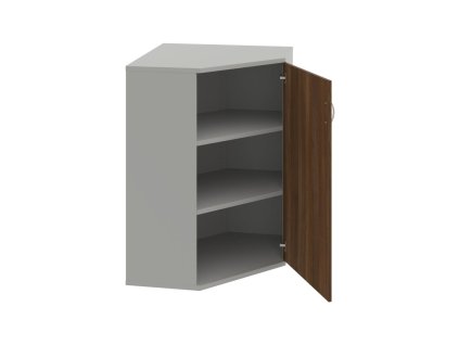 Policová skriňa Strong P, 80x115,2x40 cm, orech/sivá