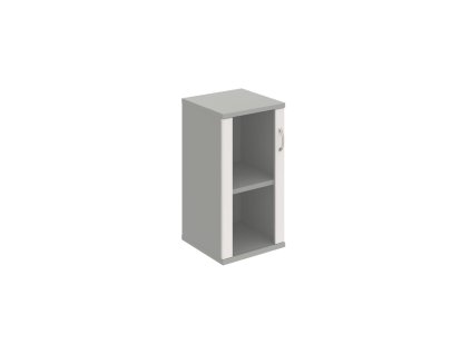Policová skriňa Strong L, 40x76,8x40 cm, biela/sivá