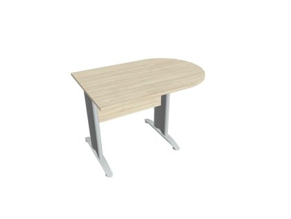 Doplnkový stôl Cross, 120x75,5x80 cm, agát/kov