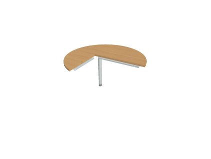 Doplnkový stôl Cross, pravý, 120x75,5x(60x80) cm, buk/kov