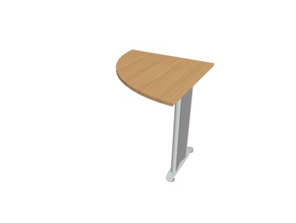 Doplnkový stôl Cross, ľavý, 80x75,5x80 cm, buk/kov