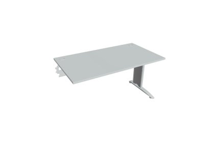 Pracovný stôl Flex, 140x75,5x80 cm, sivý/kov