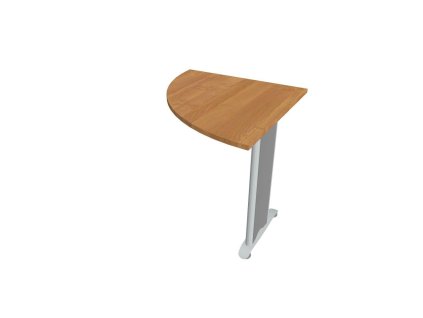 Doplnkový stôl Flex, ľavý, 80x75,5x80 cm, jelša/kov