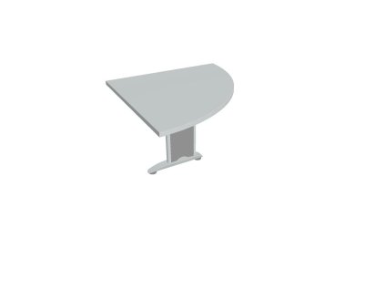 Doplnkový stôl Flex, pravý, 80x75,5x80 cm, sivá/kov