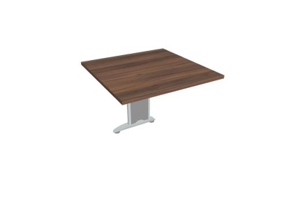 Doplnkový stôl Flex, 80x75,5x80 cm, orech/kov