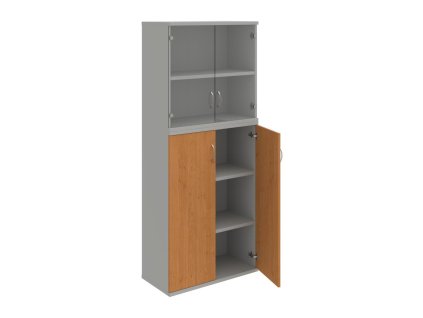 Policová skriňa Strong, 80x192x40 cm, jelša/sivá