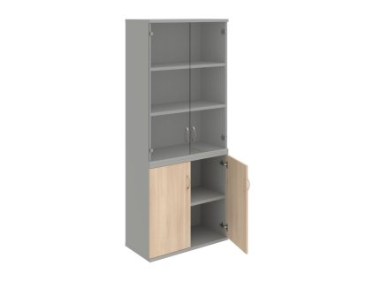 Policová skriňa Strong, 80x192x40 cm, agát/sivá