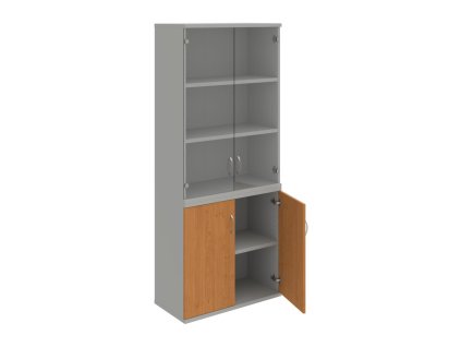 Policová skriňa Strong, 80x192x40 cm, jelša/sivá