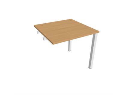 Pracovný stôl Uni k pozdĺ. reťazeniu, 80x75,5x80 cm, buk/biela