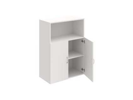 Policová skriňa Drive, 80x111x42 cm, biela/biela