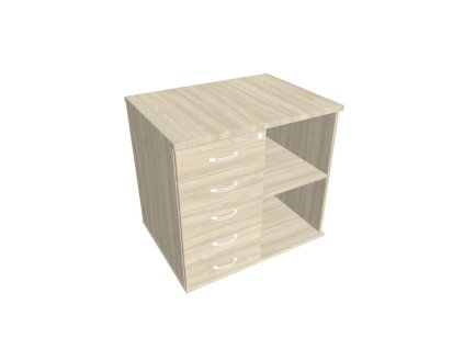 Prídavná skriňa k stolu Hobis, zámok, L, agát