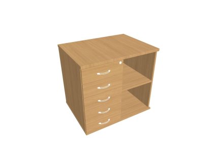 Prídavná skriňa k stolu Hobis, zámok, L, buk