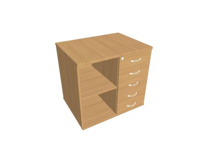 Prídavná skriňa k stolu Hobis, zámok, P, buk