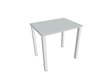 Pracovný stôl Uni, 80x75,5x60 cm, sivá/biela