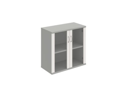 Policová skriňa Strong, 80x76,8x40 cm, biela/sivá