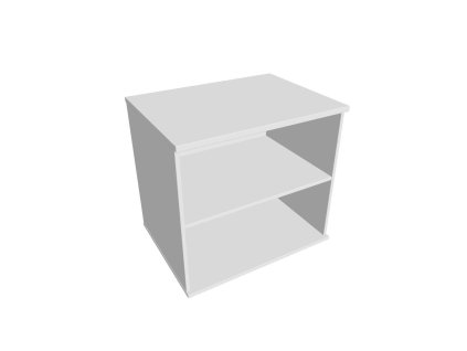 Prídavná skriňa k stolu Hobis, 80x75,5x60 cm, biela