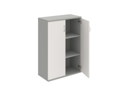 Policová skriňa Strong, 80x115,2x40 cm, biela/sivá