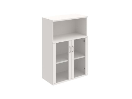 Policová skriňa Strong, 80x115,2x40 cm, biela/biela