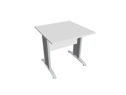 Rokovací stôl Cross, 80x75,5x80 cm, biely/kov