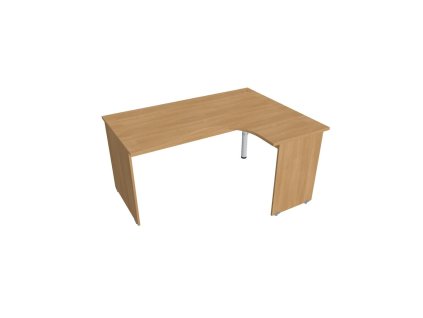 Pracovný stôl Gate, ergo, ľavý, 160x75,5x120 cm, dub/dub