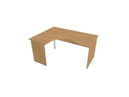 Pracovný stôl Gate, ergo, pravý, 160x75,5x120 cm, dub/dub