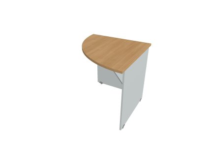 Doplnkový stôl Gate, 80x75,5x80 cm, dub/sivá