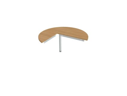 Doplnkový stôl Gate, pravý, 120x75,5 cm, dub/kov