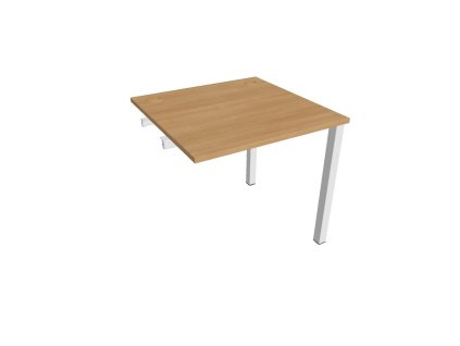 Pracovný stôl Uni k pozdĺ. reťazenie, 80x75,5x80 cm, dub/biela