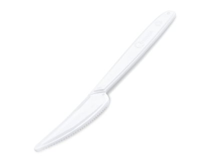 Nože plastové znovu použiteľné biele 18,5 cm (50 ks)