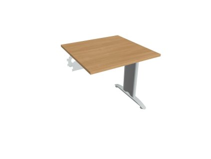 Rokovací stôl Flex, 80x75,5x80 cm, dub/kov