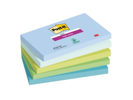 Samolepiaci bloček Post-it Super Sticky OASIS, veľkosť 76x127 mm, 5 bločkov po 90 lístkov
