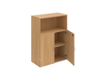 Policová skriňa Drive, zámok, 80x111x42 cm, dub/dub