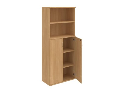 Policová skriňa Strong, zámok, 80x192x40 cm, dub/dub