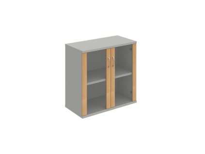 Policová skrinka Strong, 80x76,8x40 cm, dub/sivá