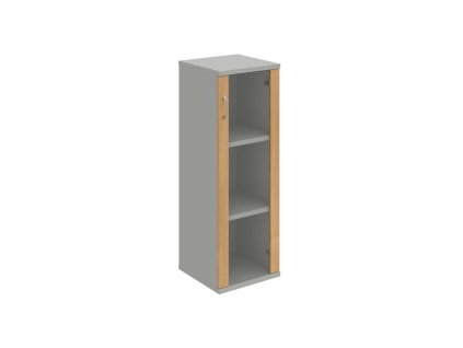 Policová skrinka P Strong, 40x115,2x40 cm, dub/sivá