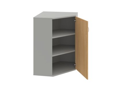 Policová skrinka P Strong, 80x115,2x40 cm, dub/sivá